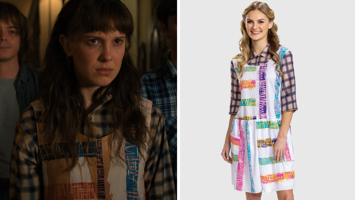 11 de Stranger Things. Droite : Un costume d'Halloween 11 de Netflix.