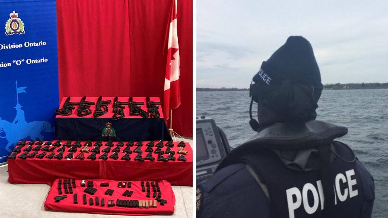 2 Québécois ont traversé le fleuve Saint-Laurent en bateau avec 59 armes à feu illégales