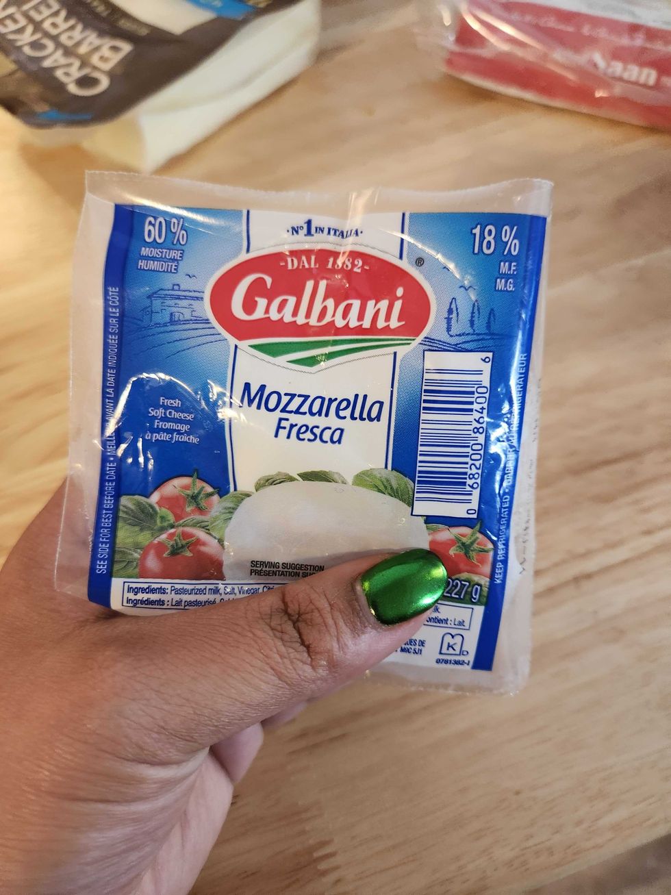 227 grams of Galbani mozzarella fresca from Loblaws for $7.19.
