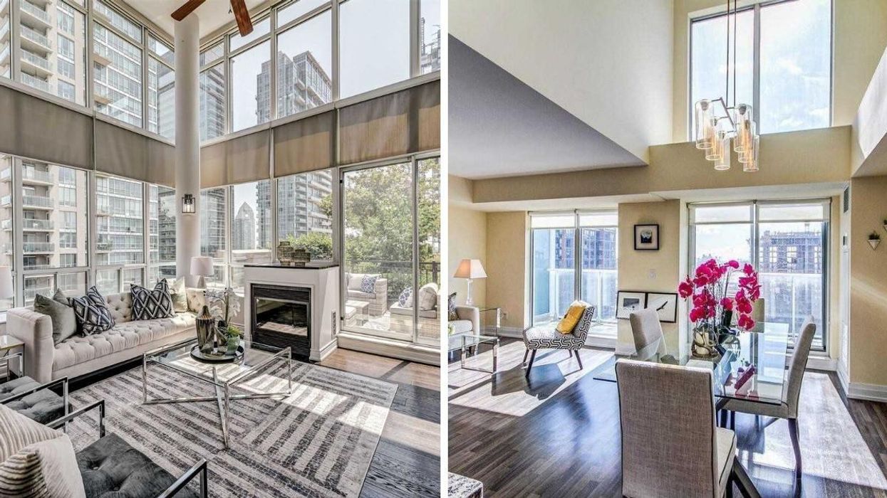 250 Manitoba Street, Etobicoke. Right: 555 Wilson Avenue, North York.