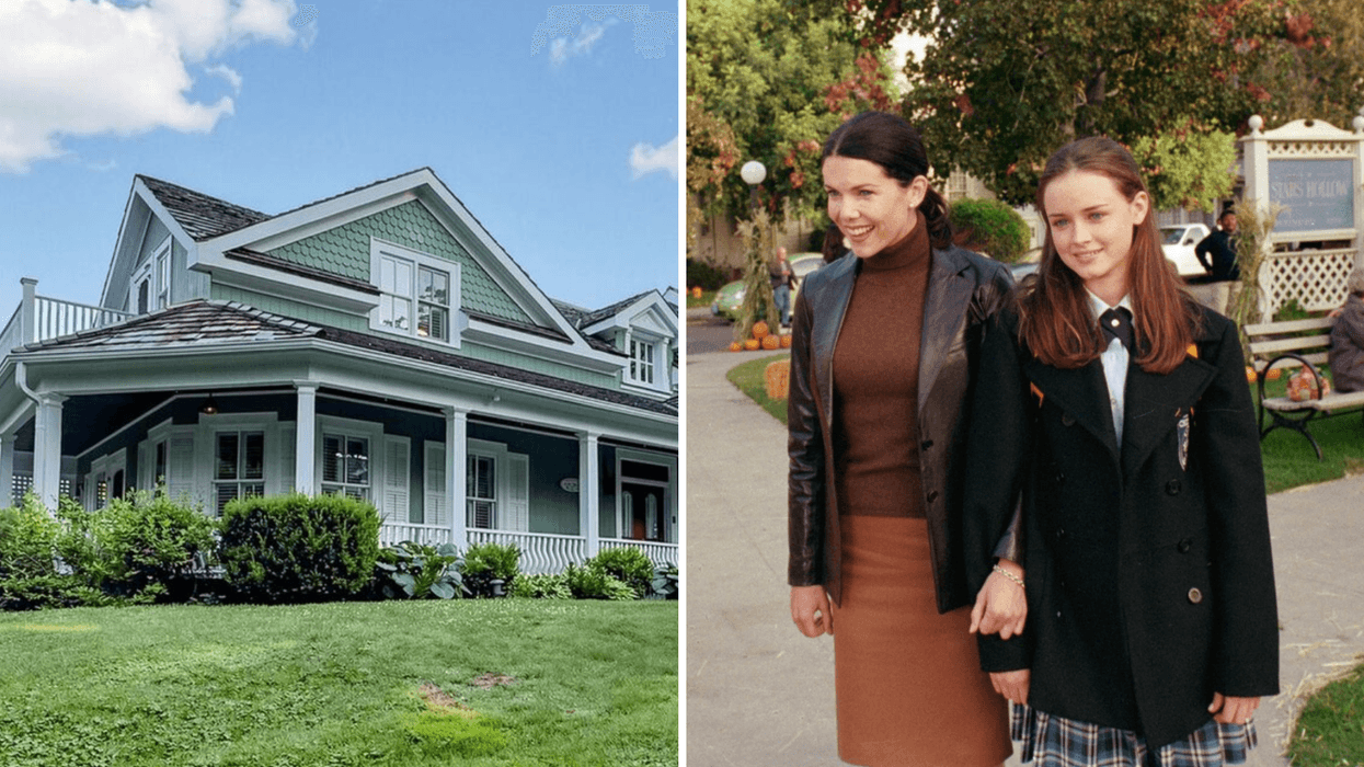 31 avenue Victoria à Unionville en Ontario. Droite : Lauren Graham et Alexis Bledel dans Gilmore Girls.