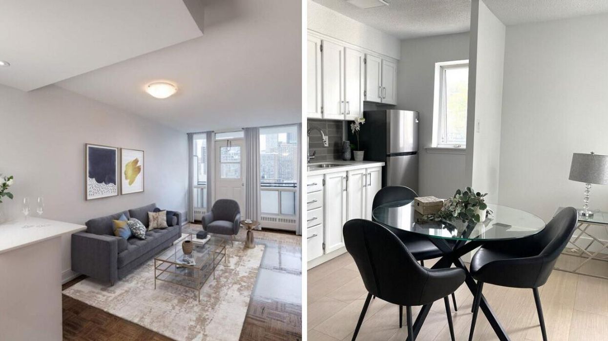 40 Alexander Street, Toronto, ON. Right: 2373 Bloor Street West, Toronto, ON