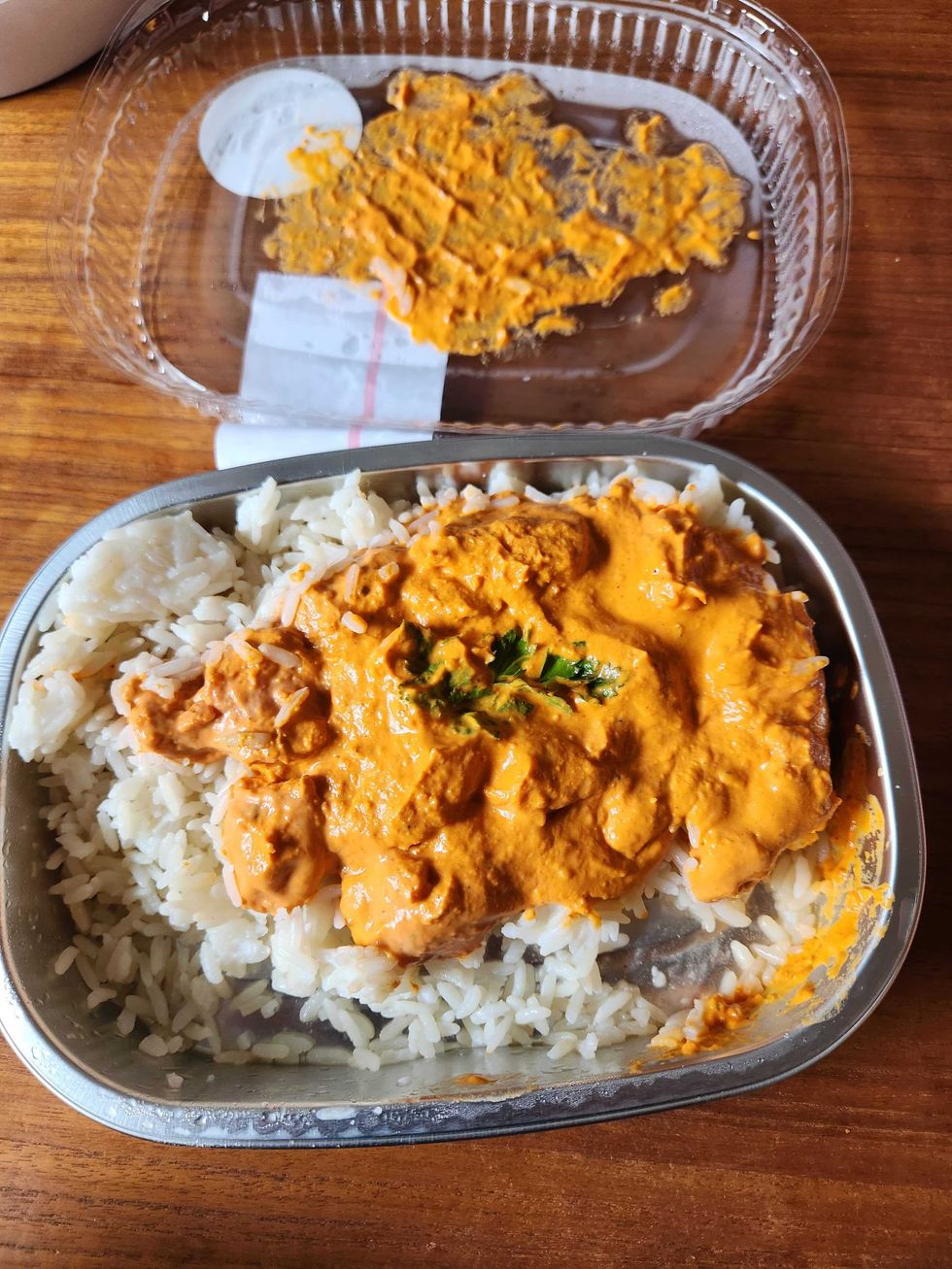 450 grams of ready-made butter chicken with rice from Loblaws for $8.