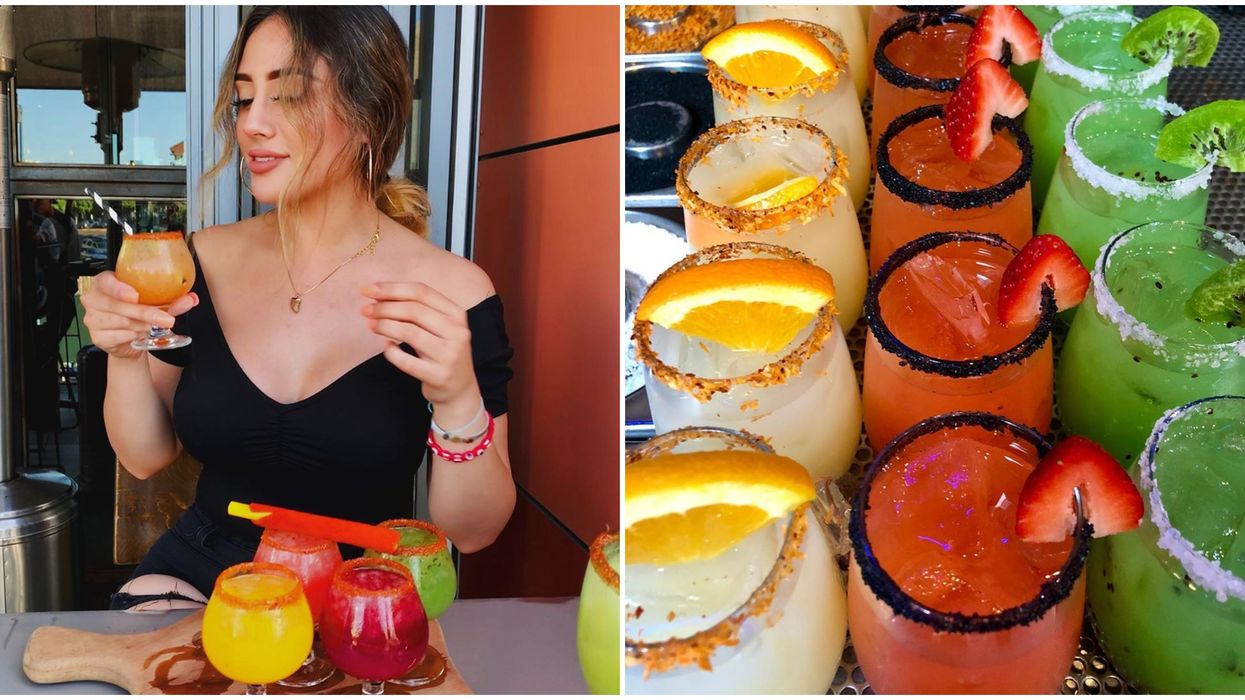 6 Margarita Flights In California That Are Seriously Colorful & Tasty
