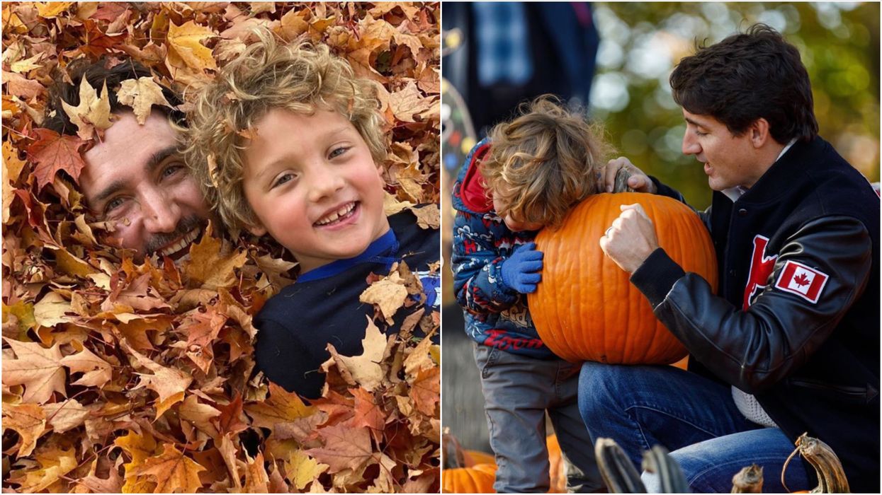 9 Photos Of Trudeau's Family That Prove Just How Much They All Love Fall