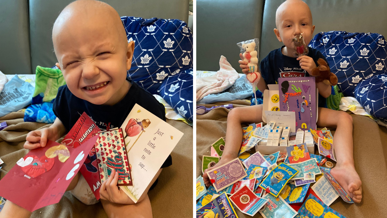 A 4-Year-Old Ontario Boy Undergoing Cancer Treatment Was Sent Over 100 Valentines