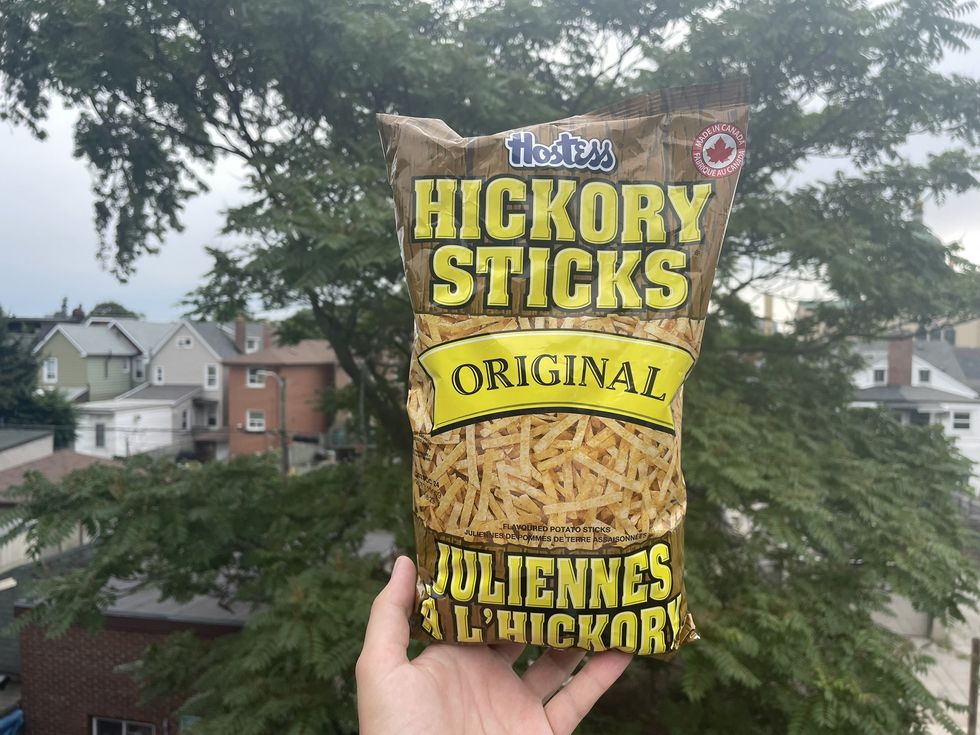 A bag of Hickory Sticks.
