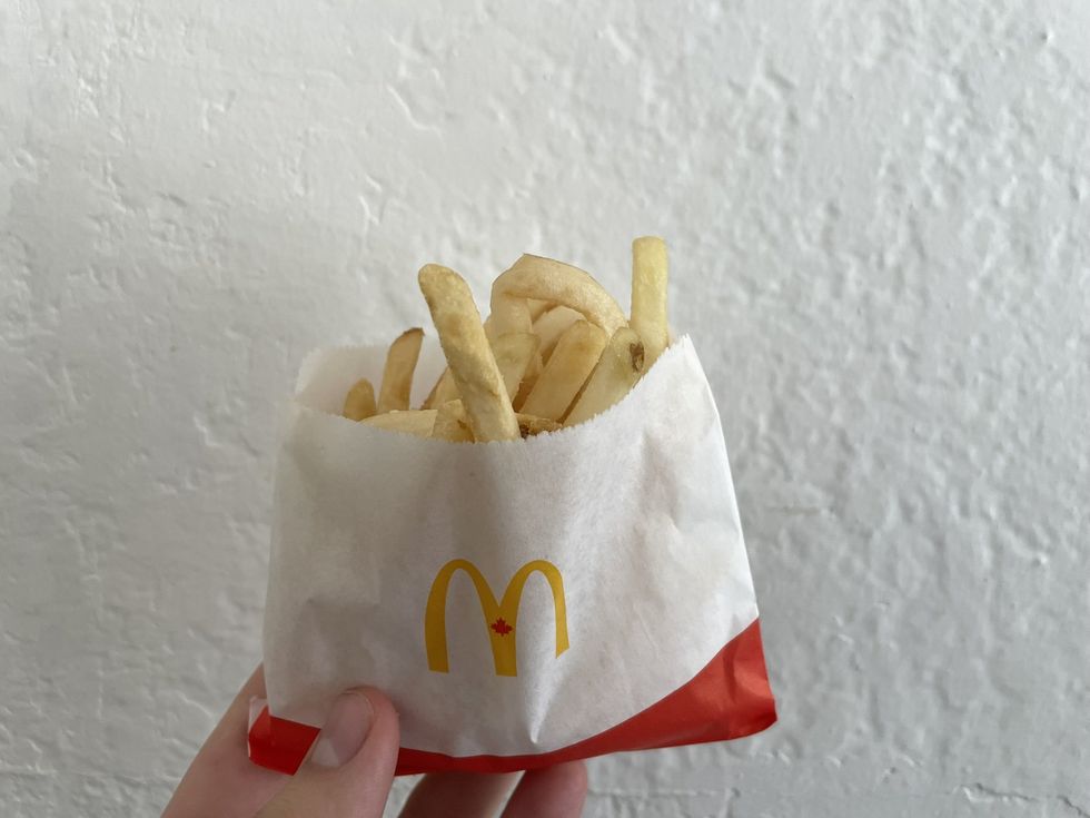 A bag of McDonald's fries.