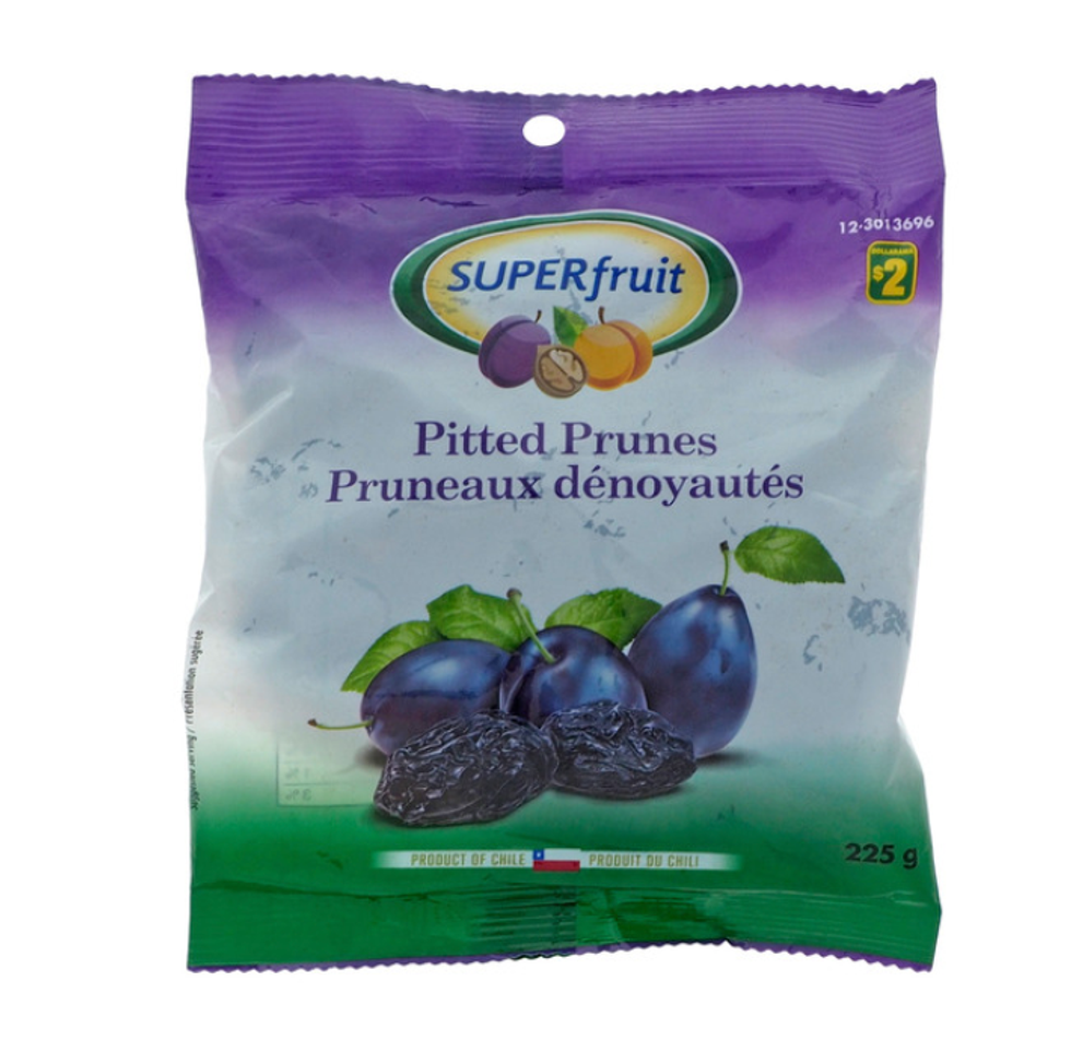 A bag of pitted prunes.