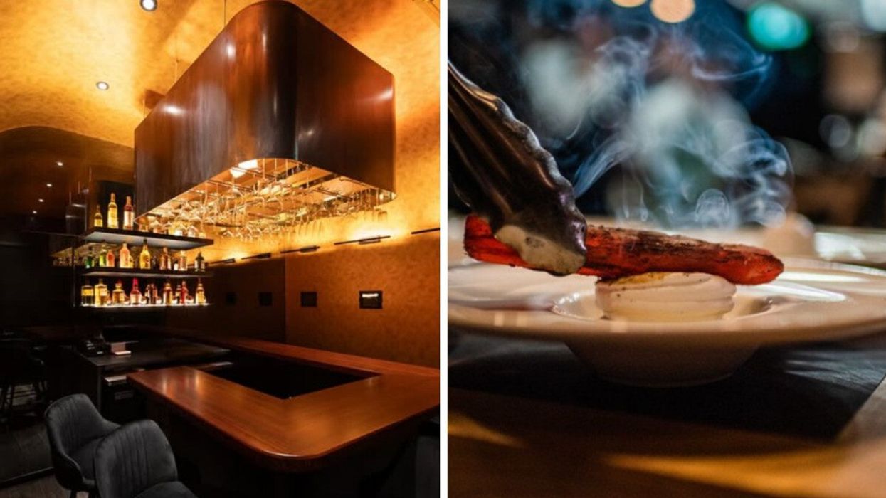 A bar. Right: A Calgary restaurant.