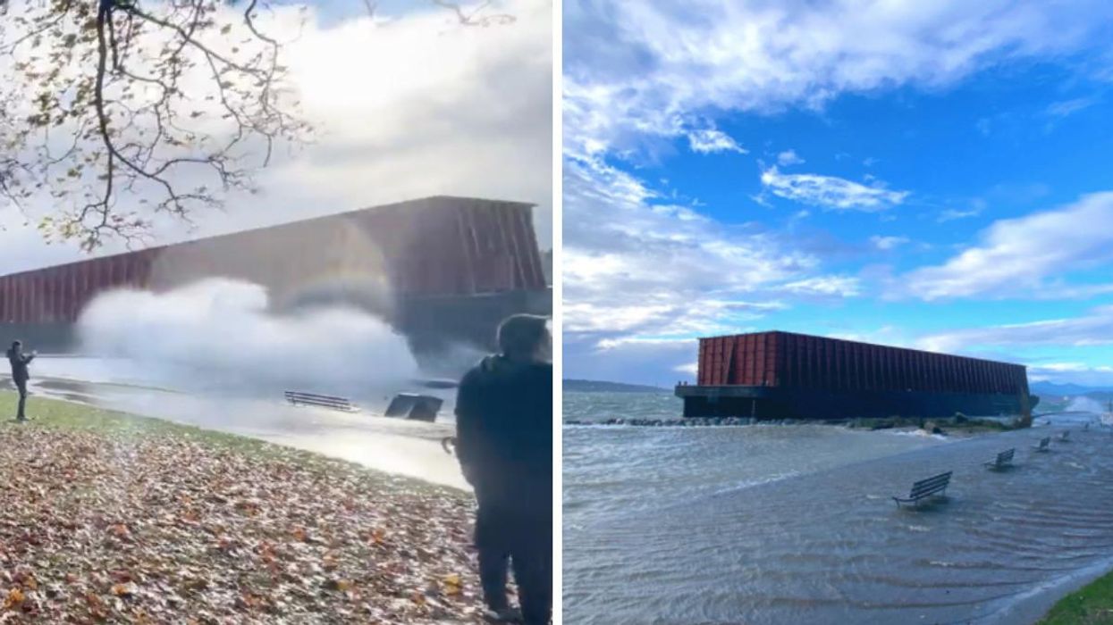 A Barge Has Crashed Into Vancouver’s Seawall As Strong Winds Cause More Power Outages