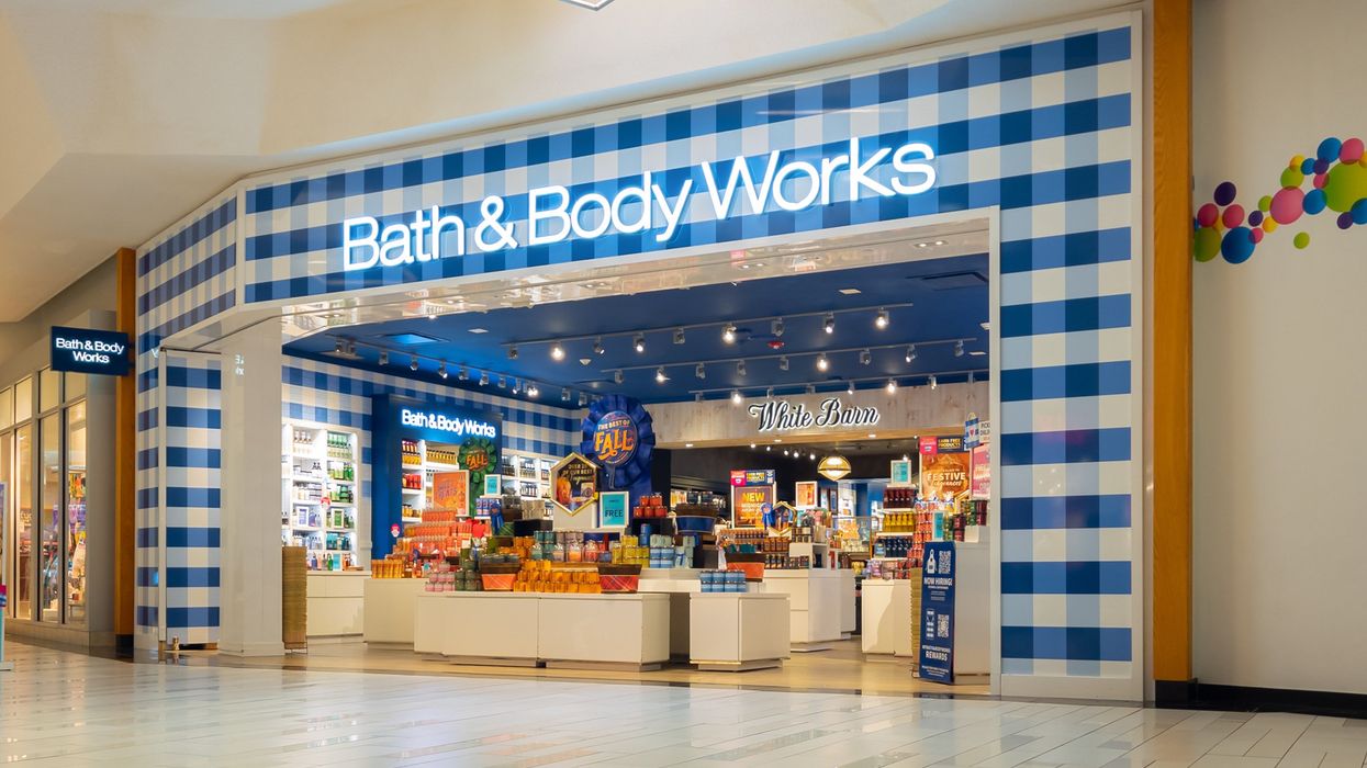 A Bath & Body Works store in a mall.