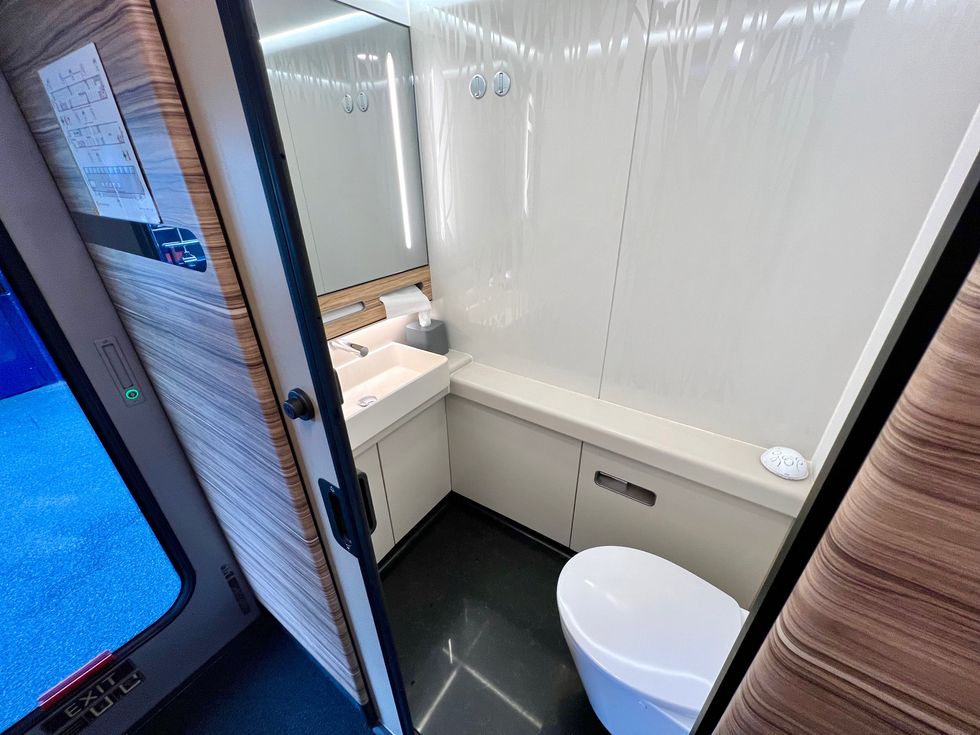 A bathroom on board.