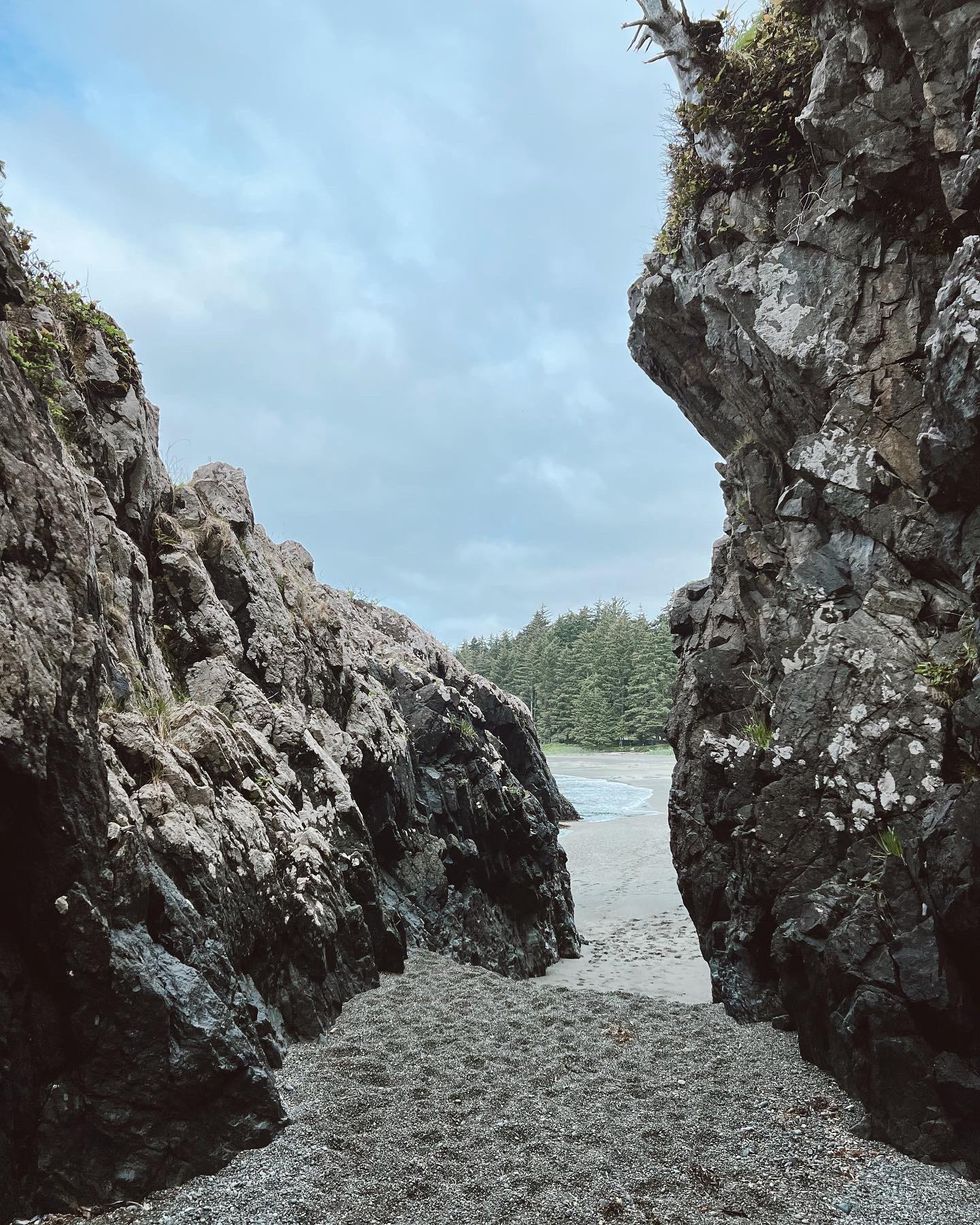 A beach in Ucluelet, B.C.