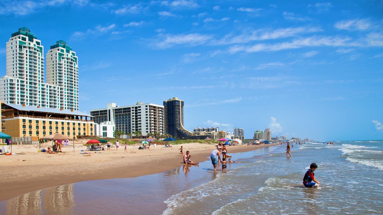 A beach on South Padre Island, TX.