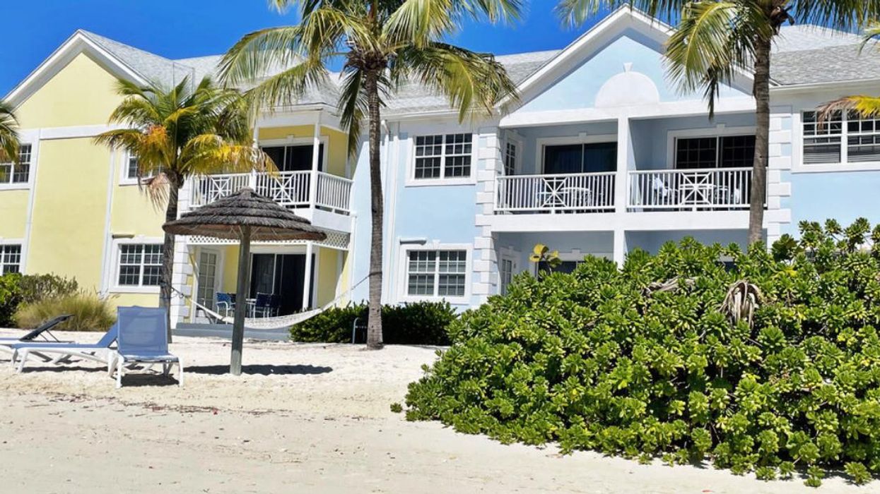 A beachfront house in the Bahamas.