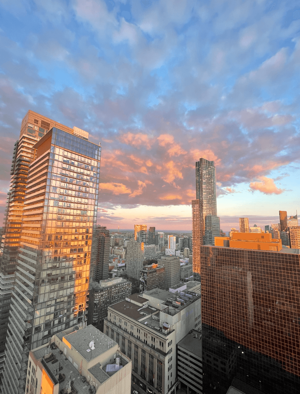 A beautiful sunset in Toronto.