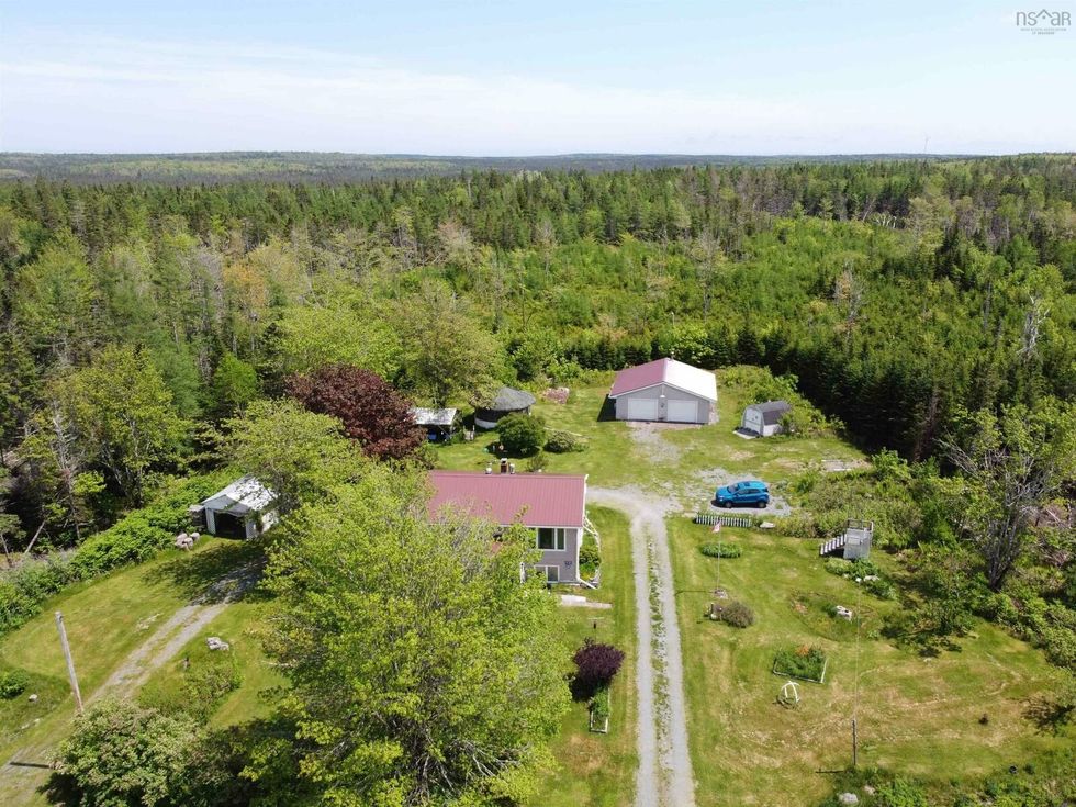 A bird's eye view of the property