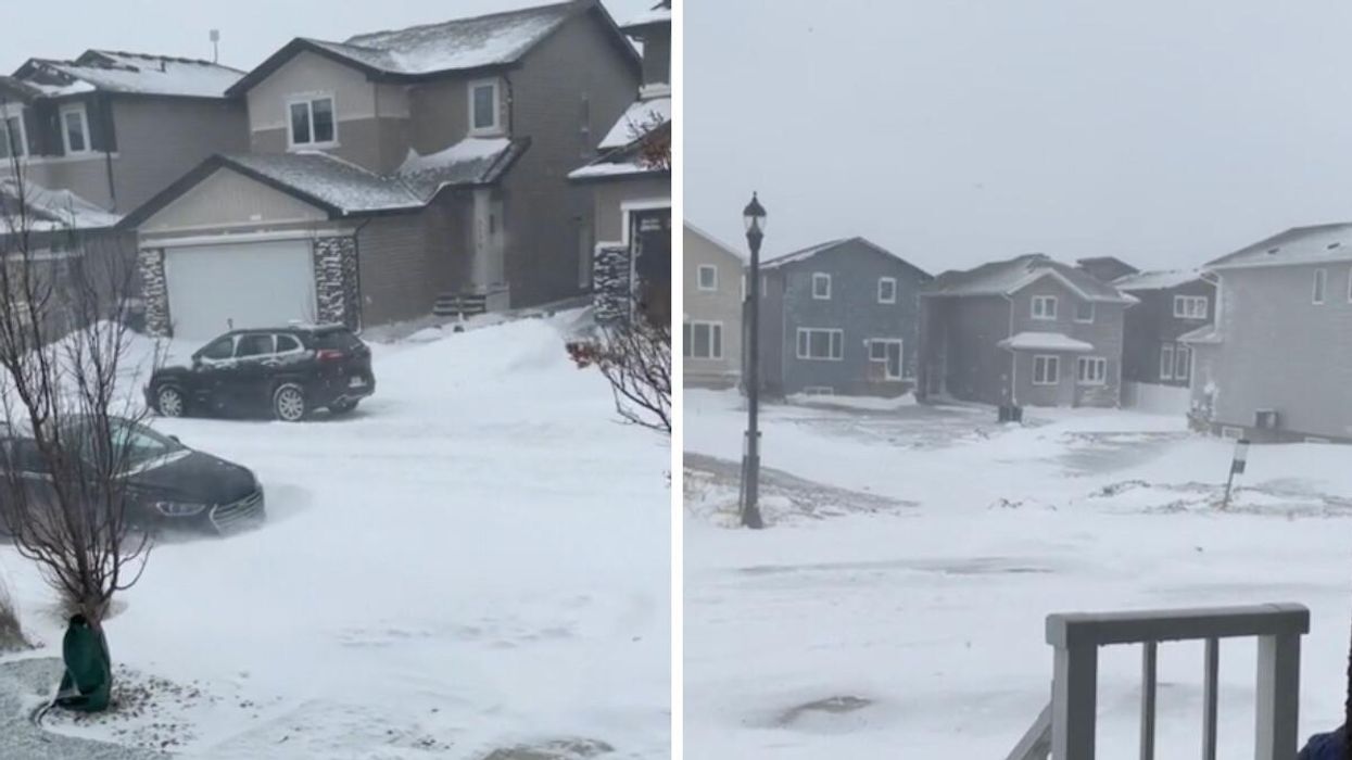 A blizzard in Regina.