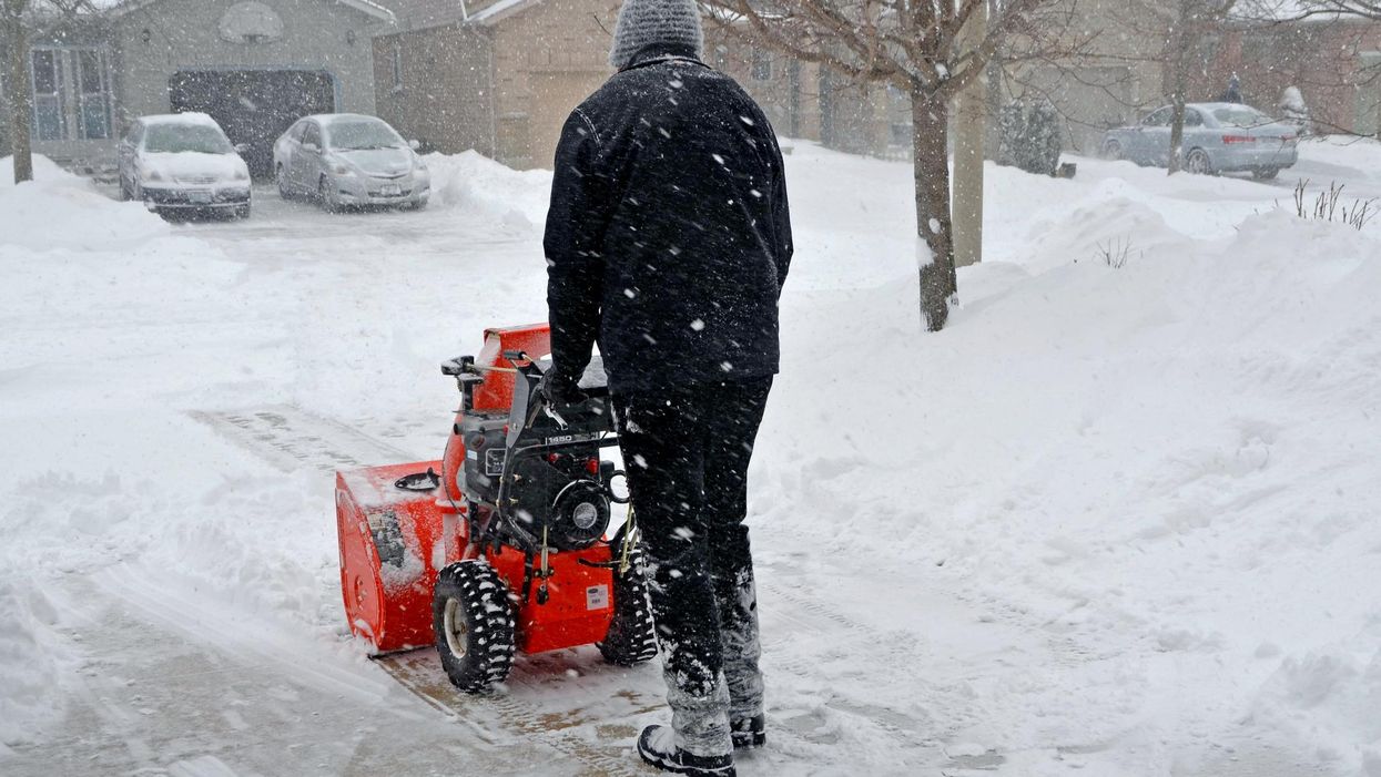 A blower during a snowstorm in Ontario.