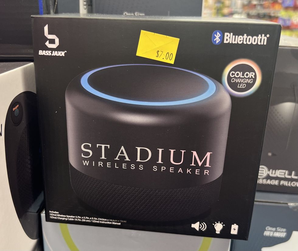 A bluetooth speaker from Five Below.