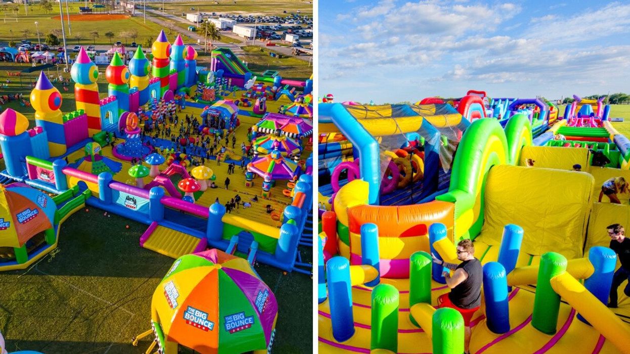 A bouncy castle.