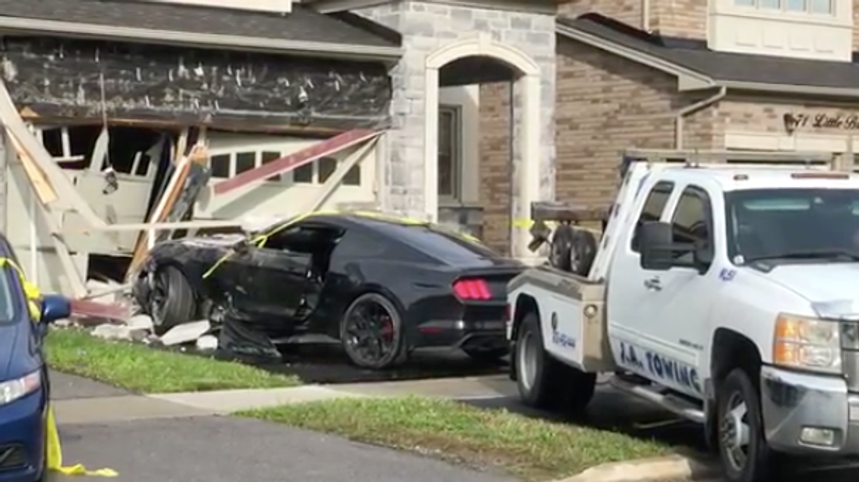 A Brampton Street Race Ended In A Car Smashing Through A Home This Week (VIDEO)