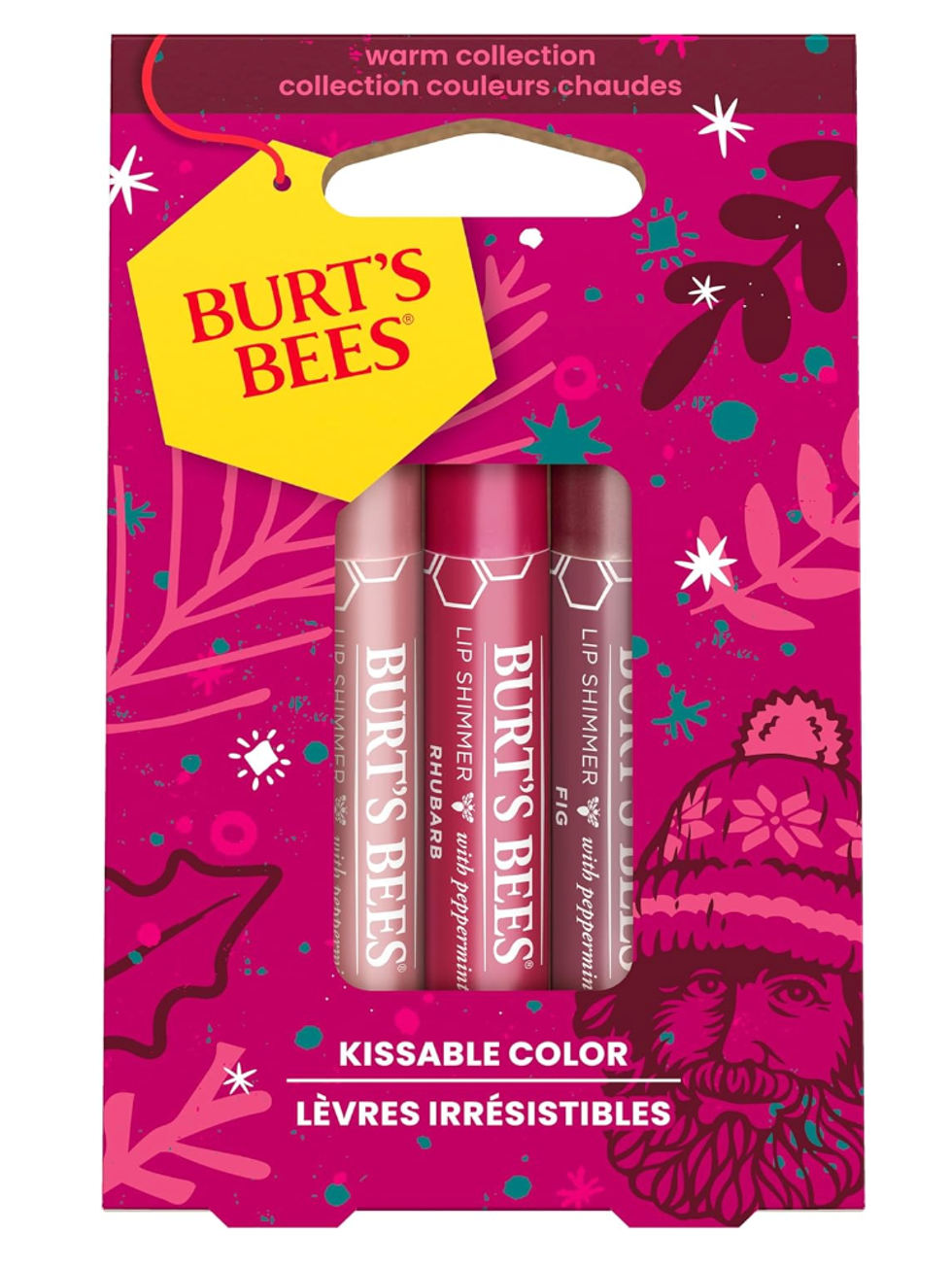 A Burt's Bees lip shimmer set.