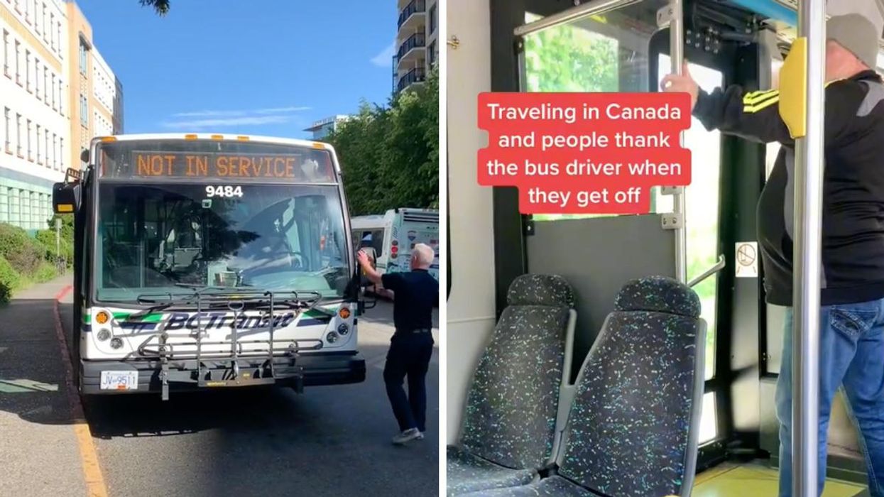 A bus in Victoria, B.C.