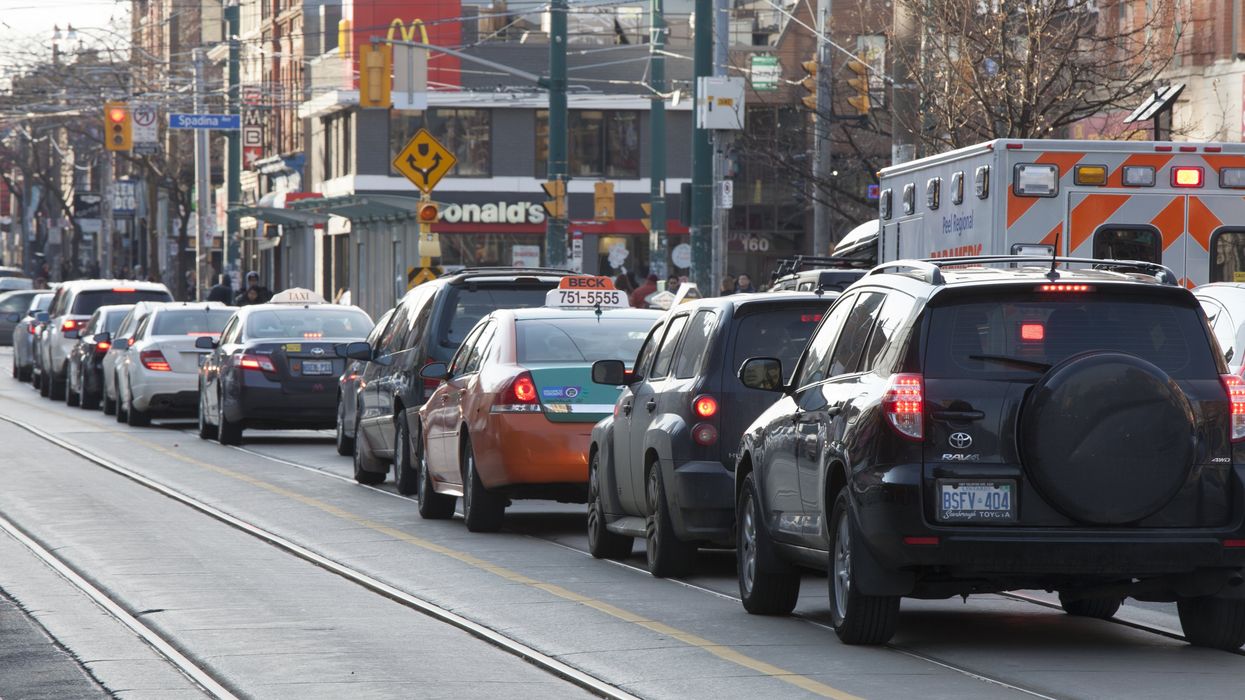 A busy Toronto street.