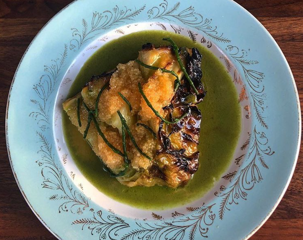 A cabbage & whitefish dish from Mon Lapin.