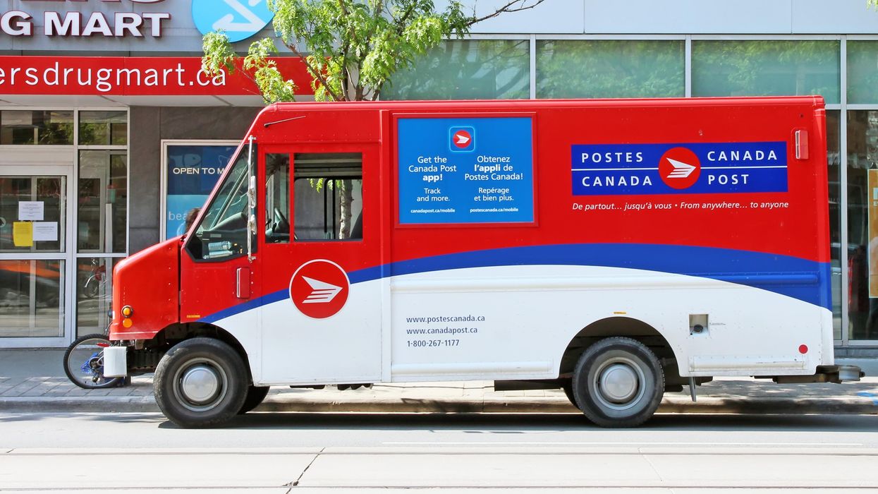 A Canada Post delivery van in Toronto.