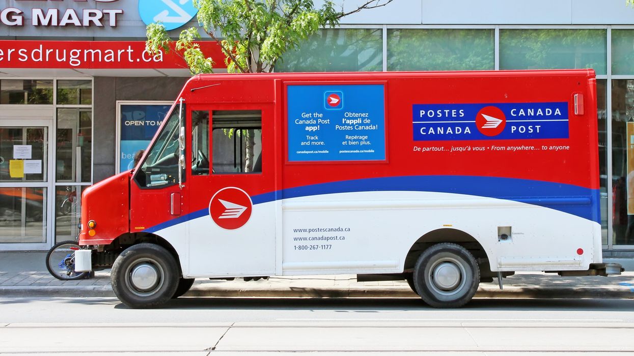 A Canada Post delivery van in Toronto.