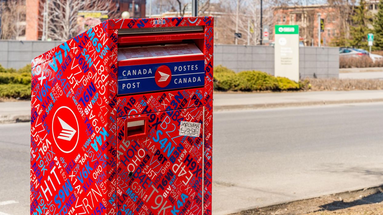 A Canada Post mailbox.