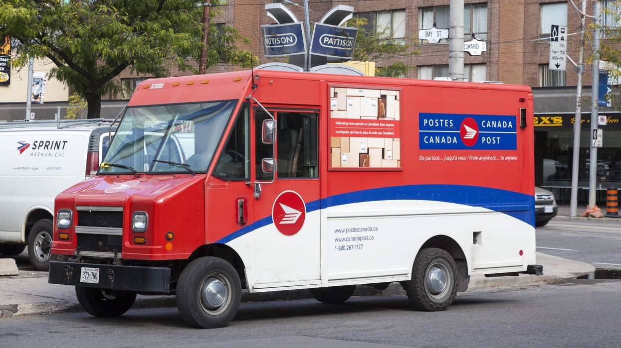 A Canada Post truck.