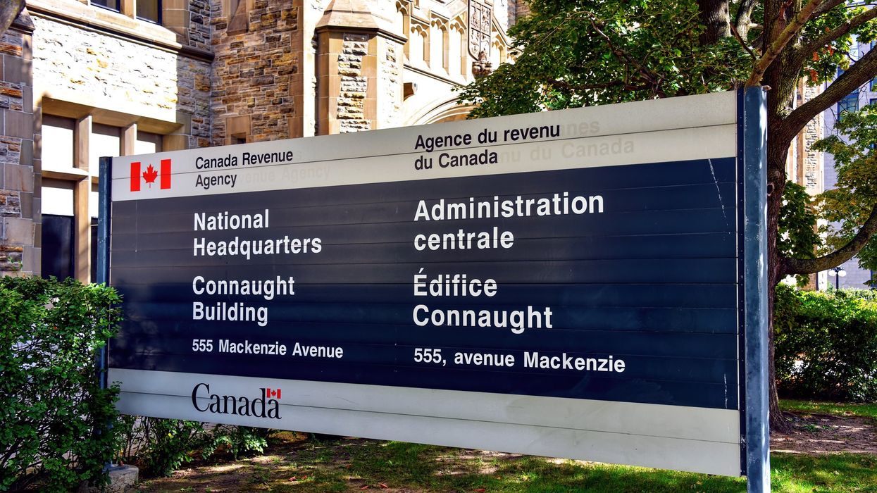 A Canada Revenue Agency headquarters sign.