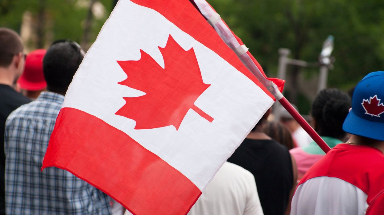 A Canadian flag.