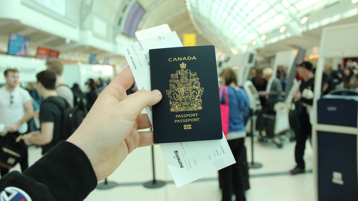 A Canadian passport.