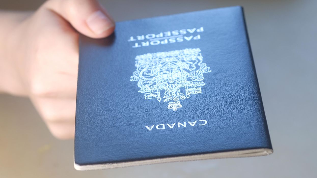 A Canadian passport.