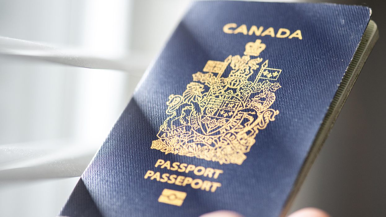 A Canadian passport.