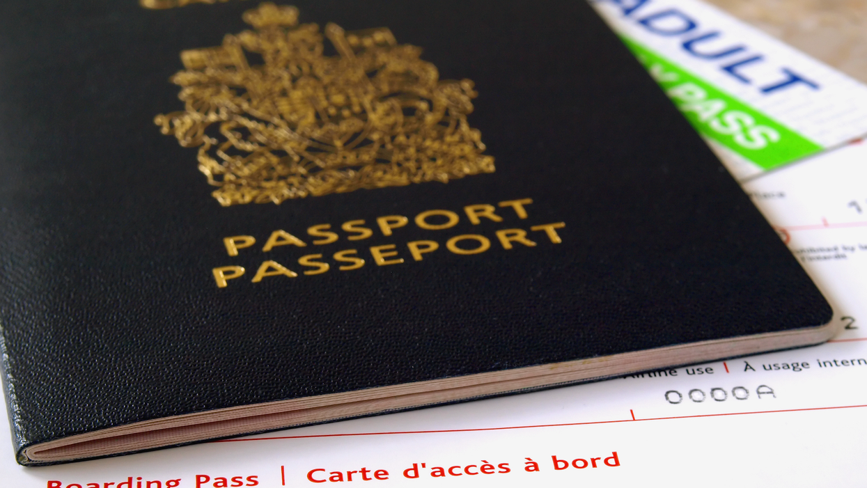 A Canadian passport.