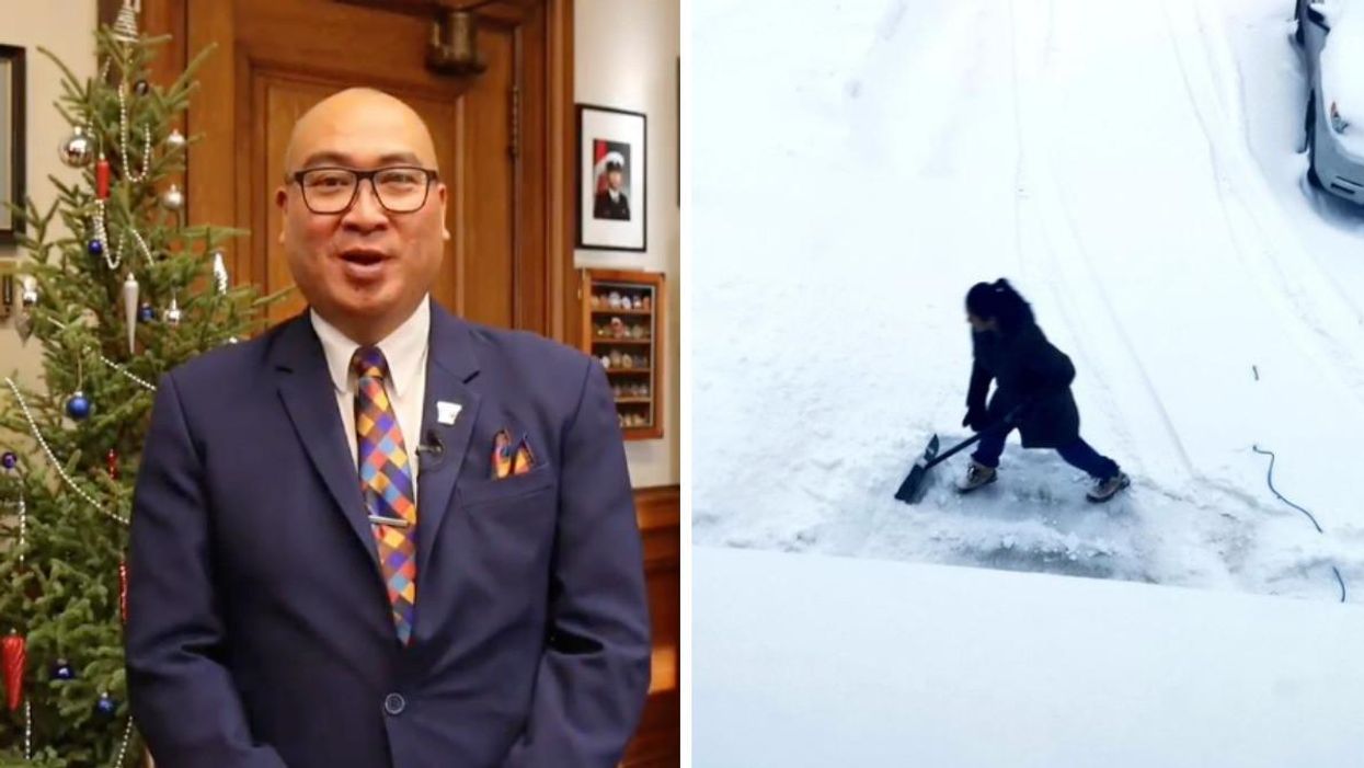A Canadian Politician Is Getting Totally Roasted For This Tweet About His Wife Shovelling Snow