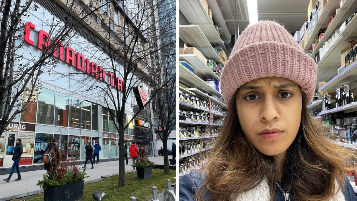 A Canadian Tire in Toronto. Right: Janice Rodrigues.