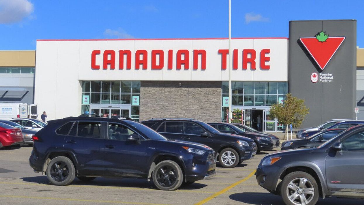 A Canadian Tire on a sunny day.