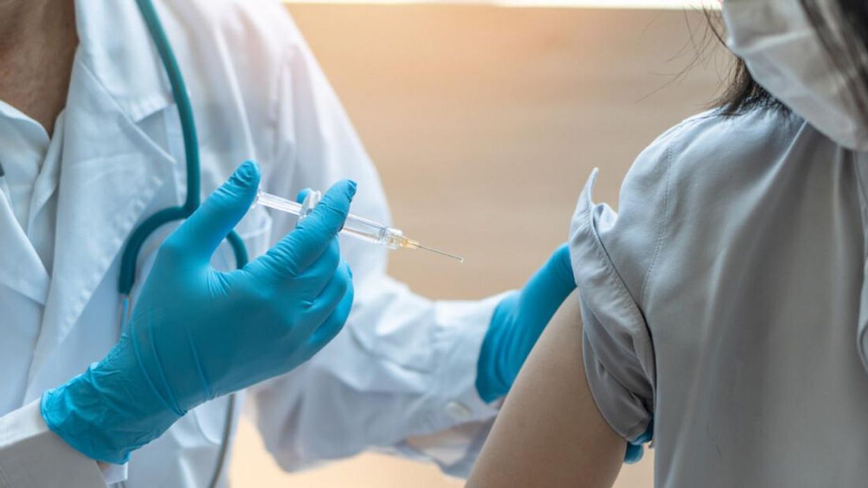 A child getting a vaccine.