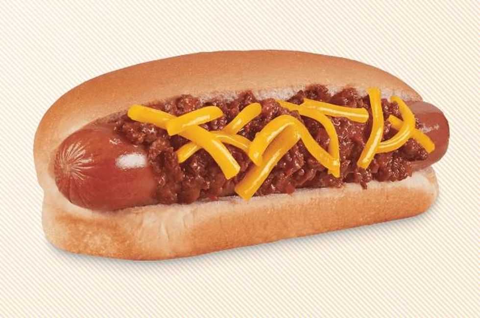 A chilli cheese dog.