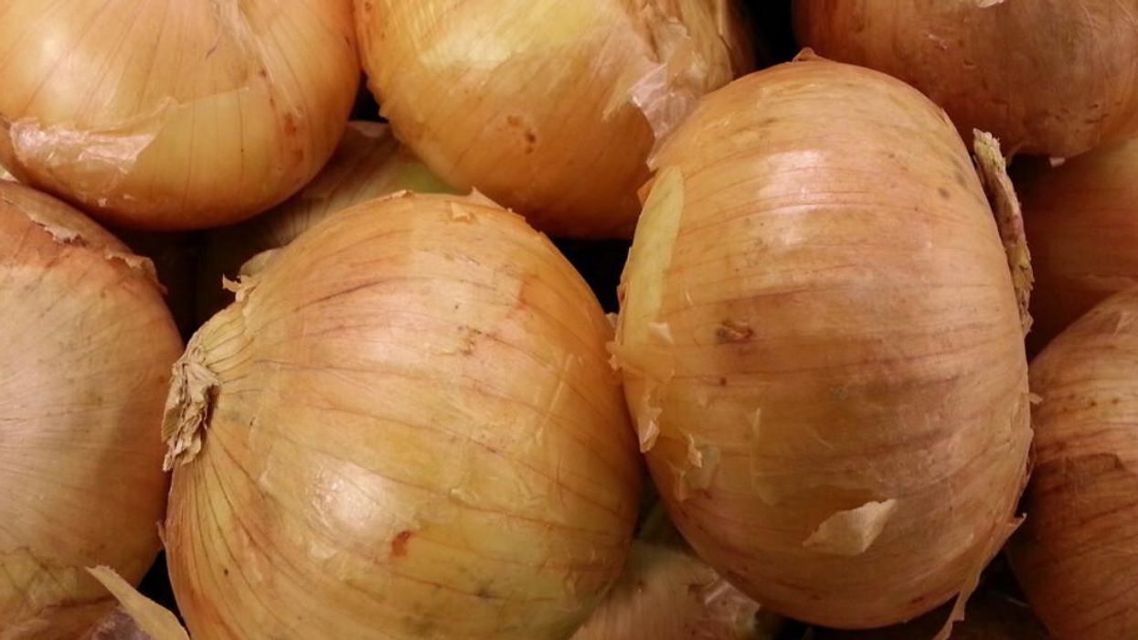 A close up of Vidalia onions.