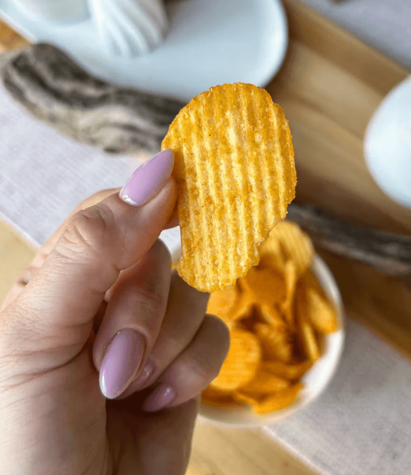 ruffles all dressed Potato Chips Flavored - 8 OZ MODEL INFO Model is wearing size XS Height RUFFLES ALL DRESSED