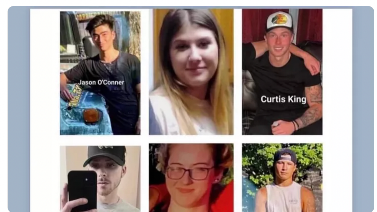 A collage of the victims involved in the Barrie car crash.
