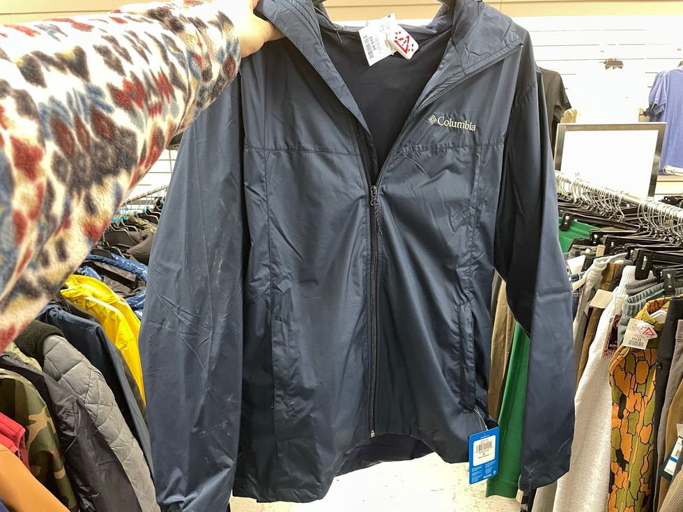 A Columbia rain jacket.